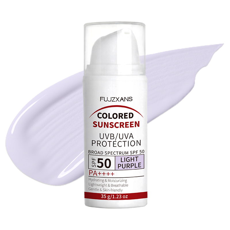 Spf 50 Waterproof Sunscreen - ライトパープルティント日焼け止めSPF50フェイスBBクリームファンデーション - ガラス肌効果 防水＆汗に強い 高いUVA/UVBカット
