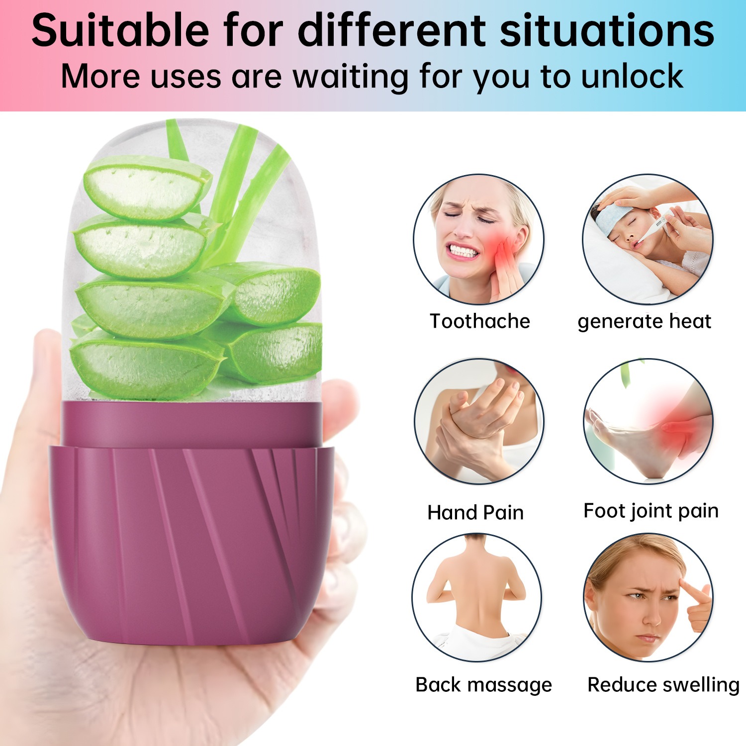 Face Ice Roller Puffiness - 美的ストライプフェイシャルアイスモールドミニマリストフェイスリフティングローラー本格的な美容スキンケアデバイスむくみ目緩和Vフェイス用