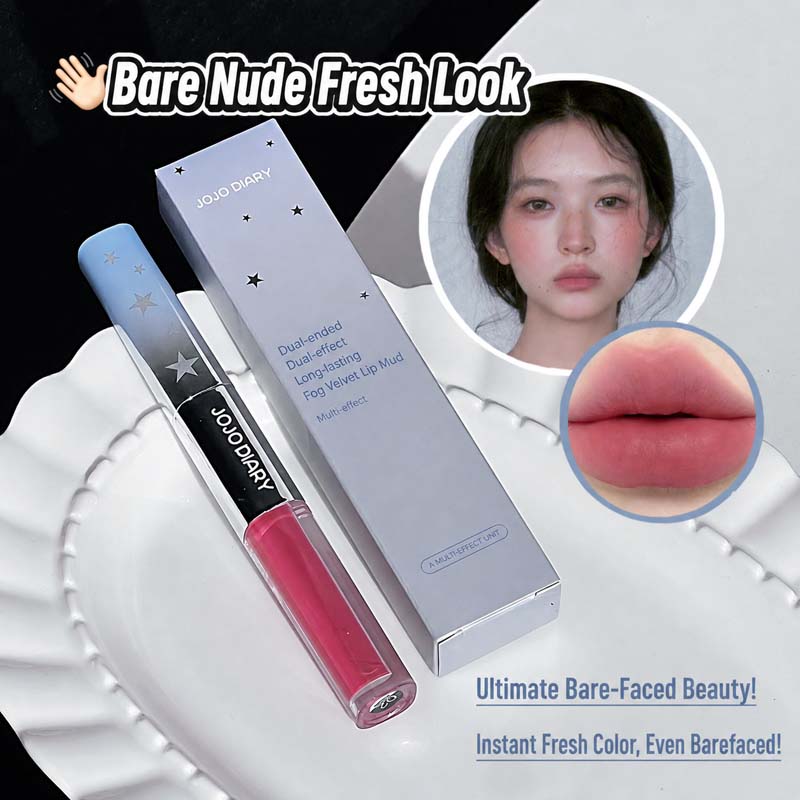 Matte Velvet Lip Tint Long Lasting - JOJO DIARY デュアルエフェクトリップグレイズ ベルベットマット＆グラッシーミラーシャインリップグロス 長持ち ノンスティッキー