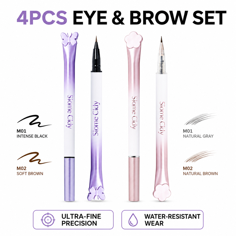 Siome Cidy 4PCS リキッドアイライナー＆リキッ - Waterproof Liquid Eyeliner Pen のレビューと価格