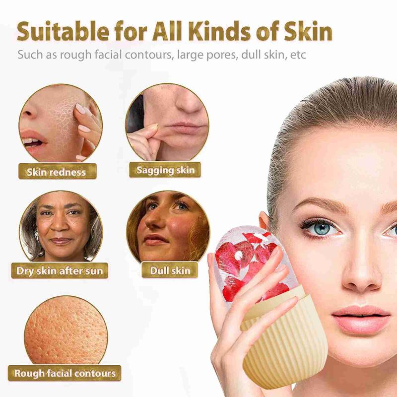 アイスフェイスローラー 1個 アイスキューブ 美容マッサージ - Face Ice Roller Puffiness のレビューと価格