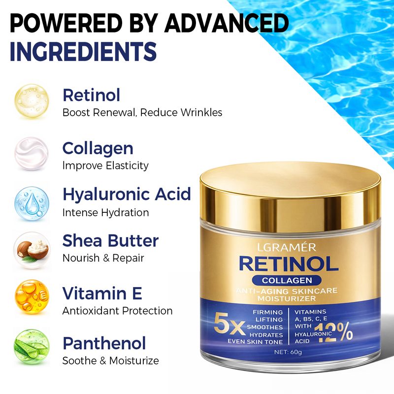 レチノールフェイスクリーム保湿しわ除去剤コラーゲンヒアルロン - Retinol Anti Wrinkle Cream のレビューと価格
