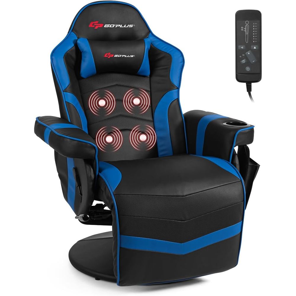 マッサージゲーミングチェア、レーシングスタイルゲーミングリク - Massage のレビューと価格